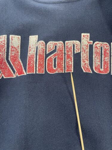 Vintage Wharton Champion Reverse Weave Crewneck Sweatshirt Size Medium 80s NCAA