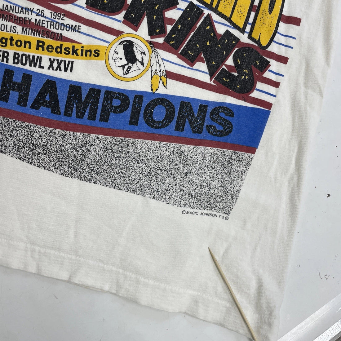 Vintage Washington Redskins Super Bowl XXVI Champs T-Shirt Size Large NFL