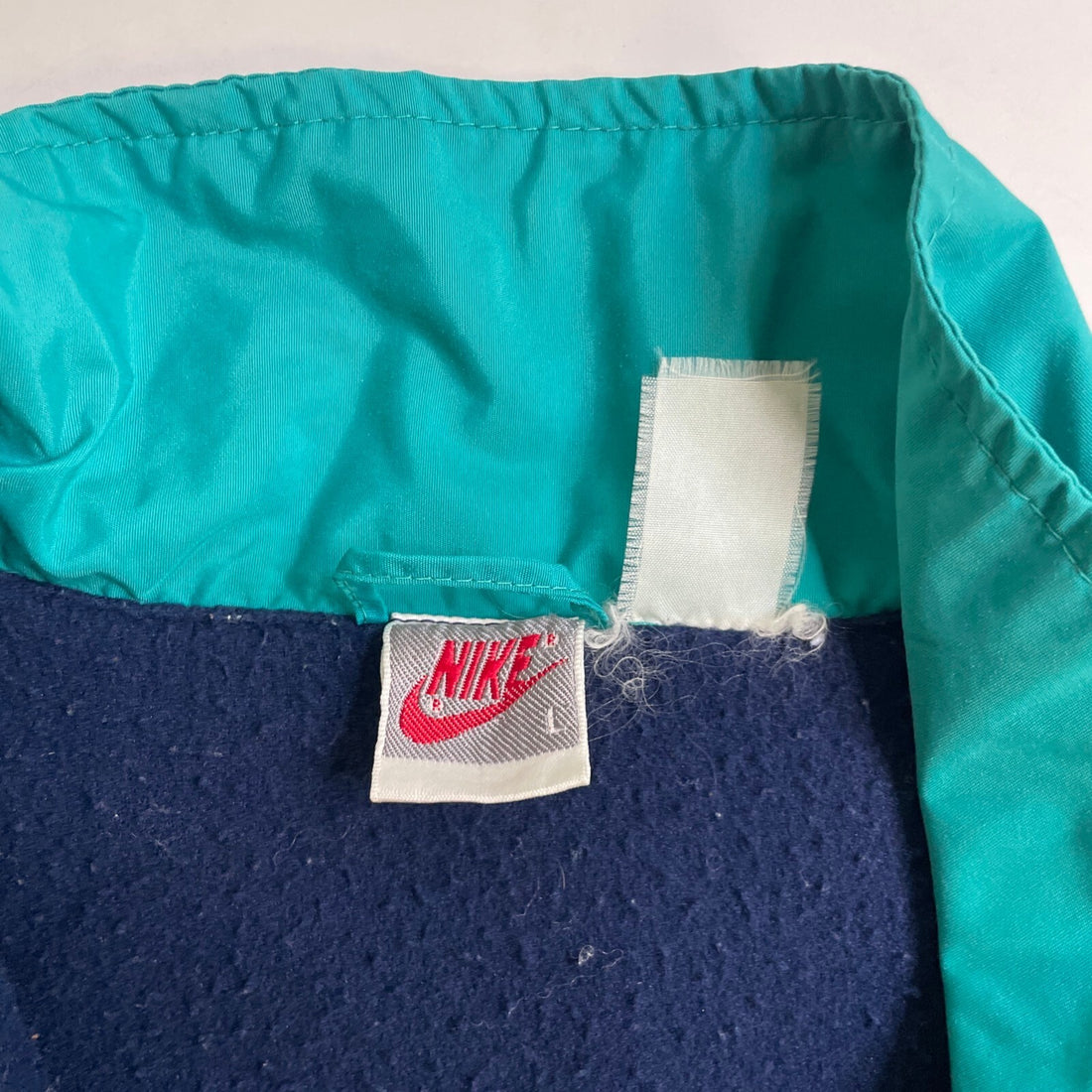 Vintage Nike Light Bomber Jacket Size Large Teal 90s