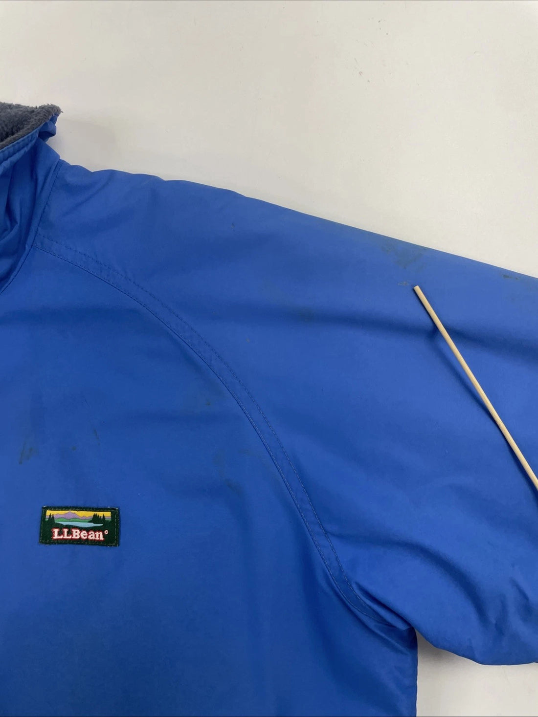 Vintage L.L. Bean Warm Up Fleece Lined Bomber Jacket Size Medium Tall Blue