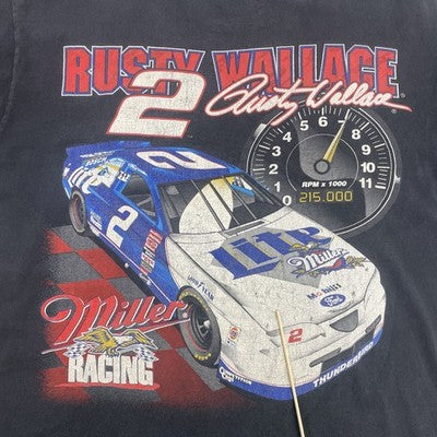 Vintage Rusty Wallace Racing T-Shirt Size XL