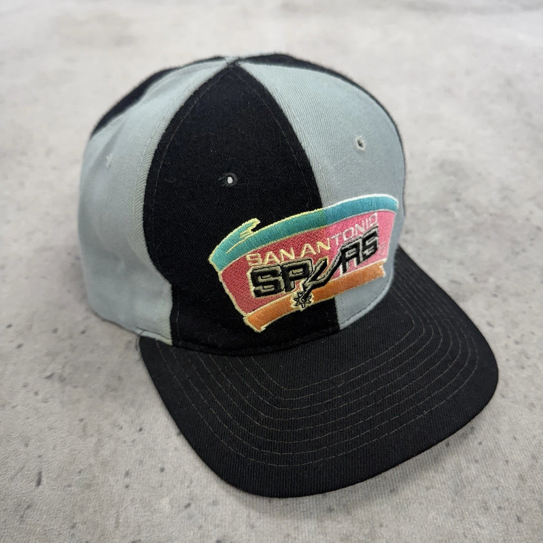 San Antonio Spurs Pinwheel Starter Wool Snapback Hat Cap OSFA NBA