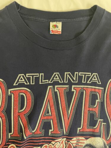 Vintage Atlanta Braves T-Shirt Size XL 1991 90s MLB