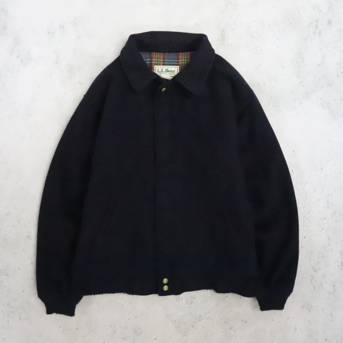 Vintage L.L. Bean Wool Bomber Jacket Size Large