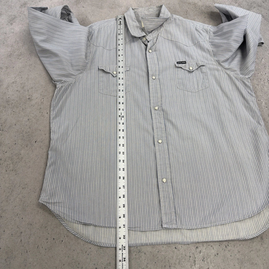 Vintage Polo Jeans Ralph Lauren Western Pearl Snap Shirt Size 2XL