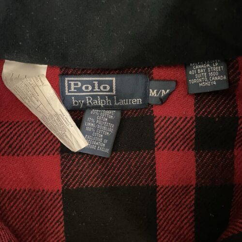 Vintage Polo Ralph Lauren Quilted Vest Jacket Size Medium Plaid Lined