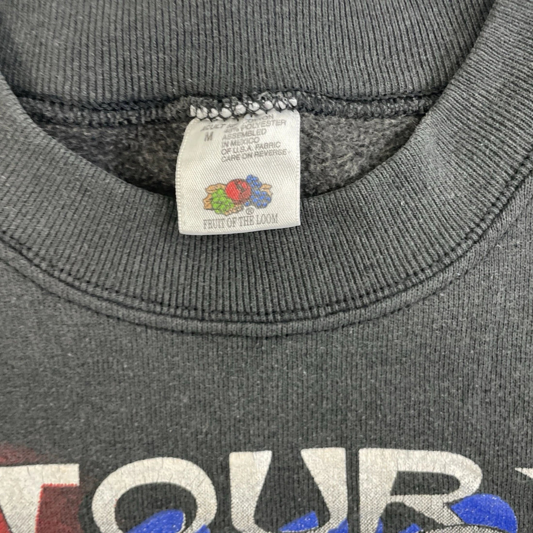 Vintage Ahdra American Steel Tour Sweatshirt Medium Motorcycle Drag Racing 90s