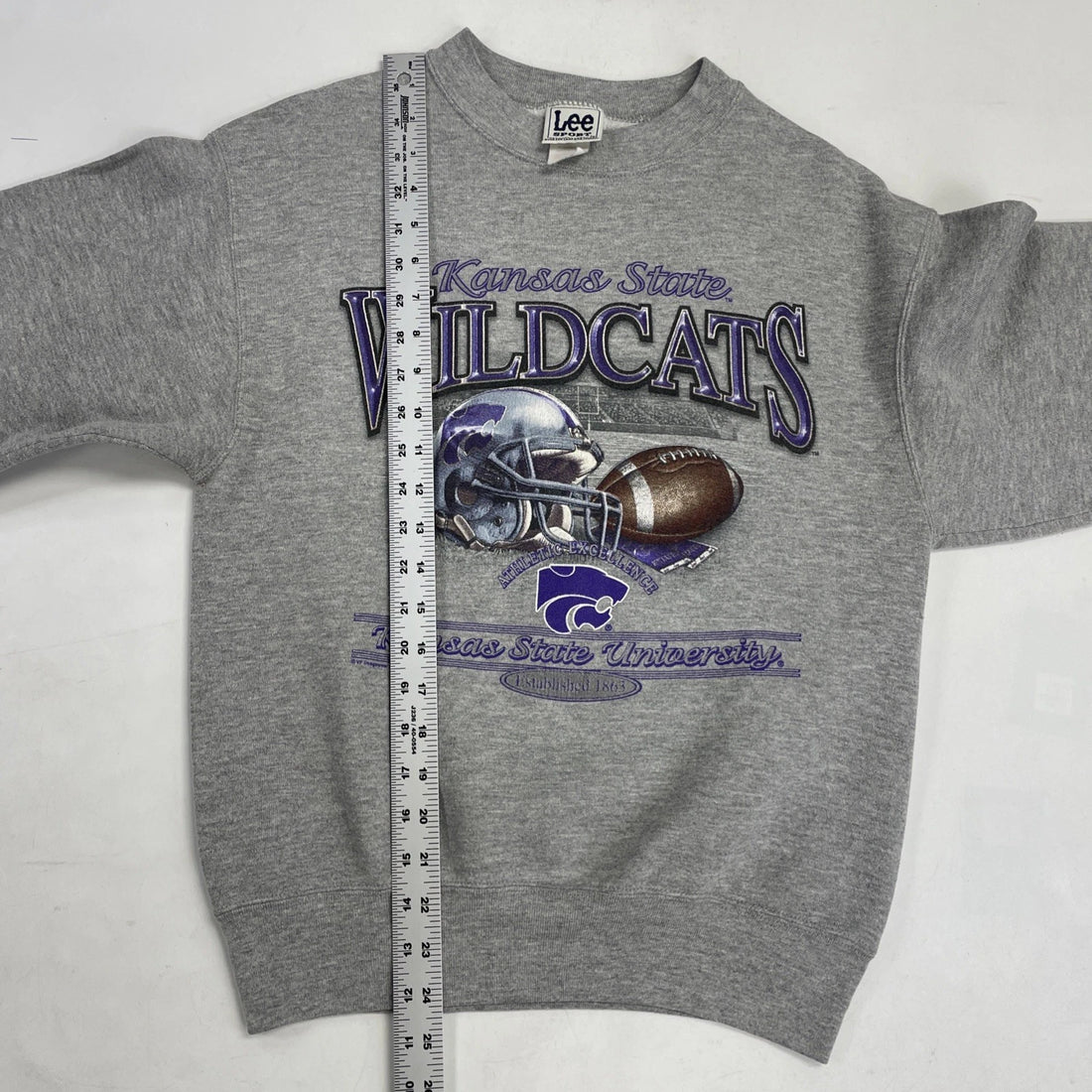 Vintage Kansas State Wildcats Football Crewneck Sweatshirt Youth Large NCAA