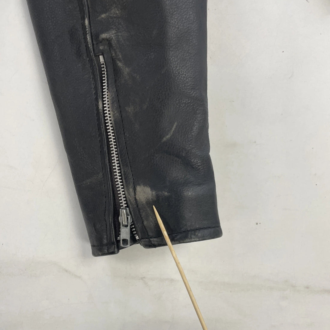 Interstate Leather Classic Motorcycle Jacket Size 44 Black