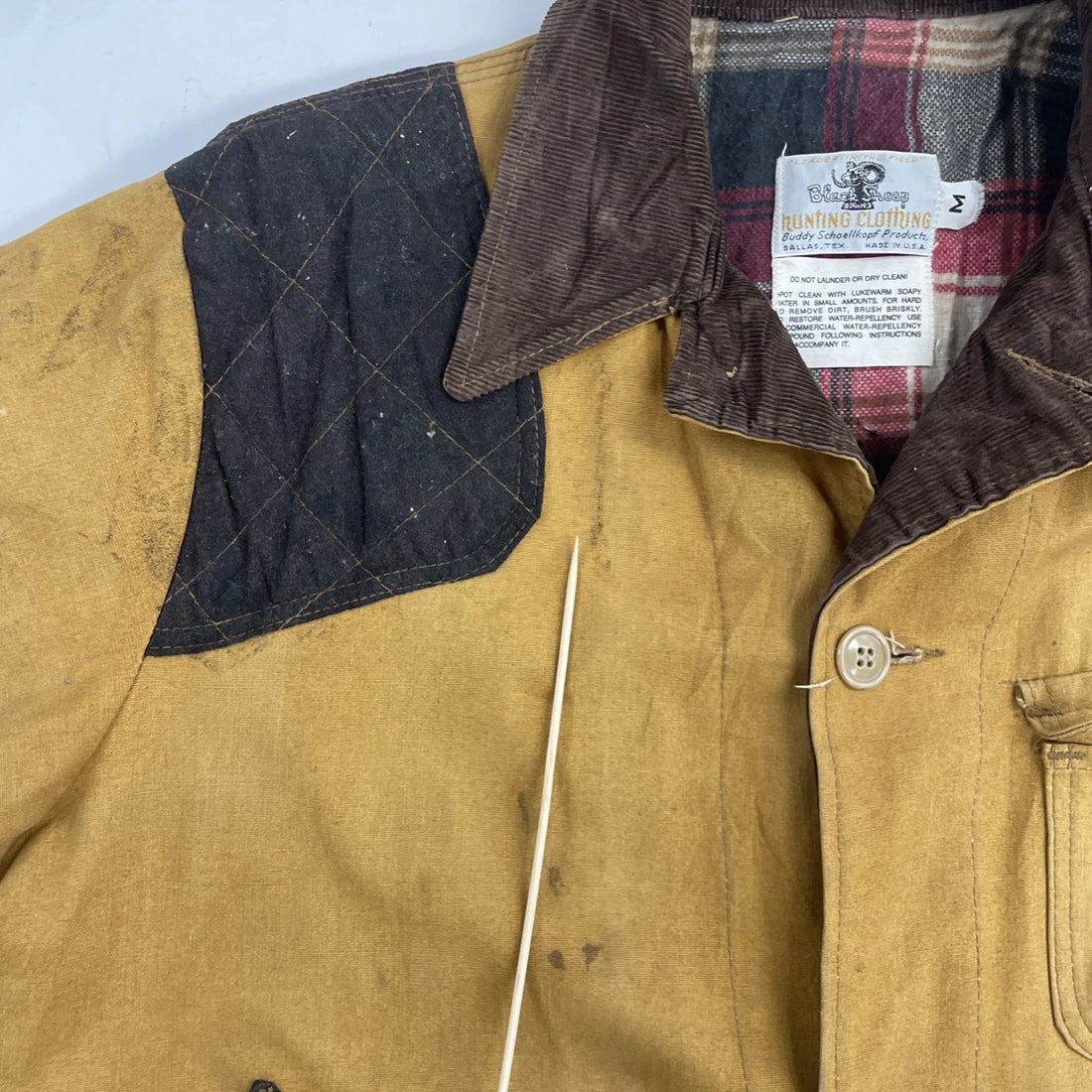 Vintage Black Sheep Hunting Clothing Work Jacket Medium Plaid Lined 70s