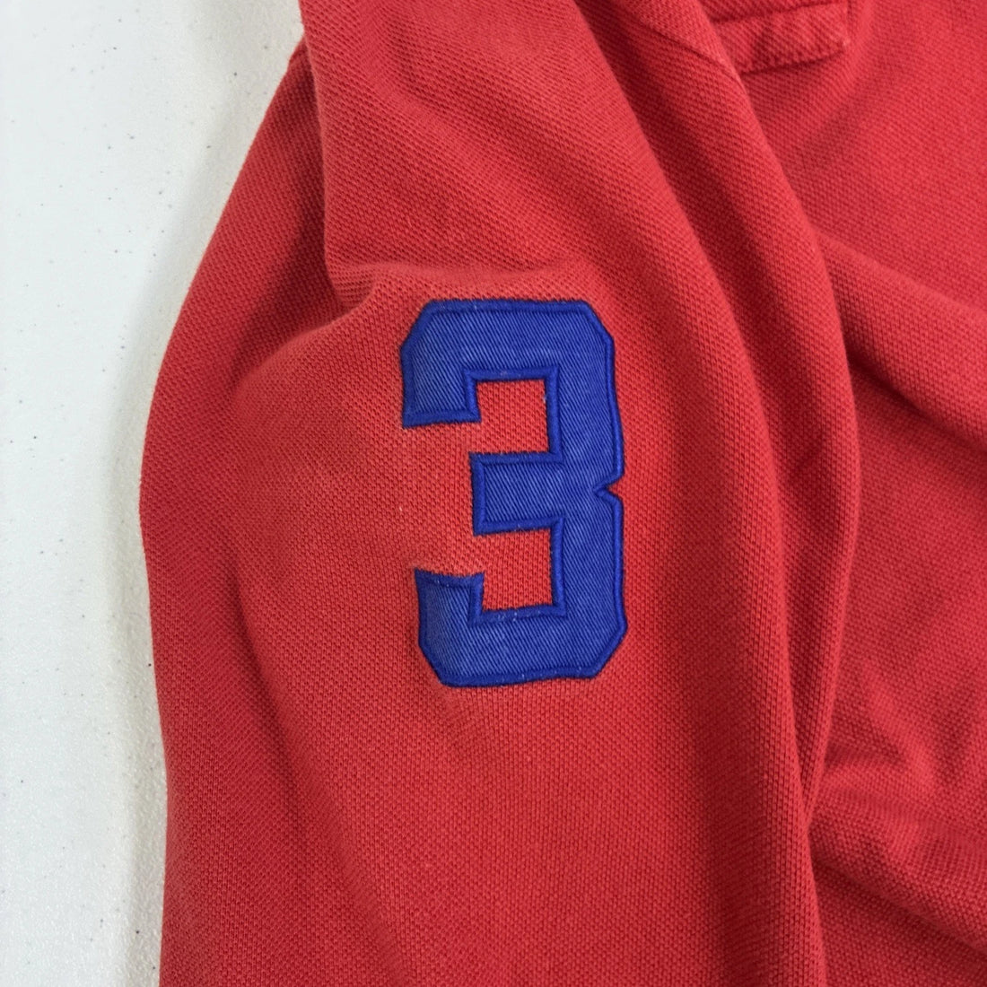 Polo Ralph Lauren Rugby Shirt Size Large Red Big Pony Long Sleeve