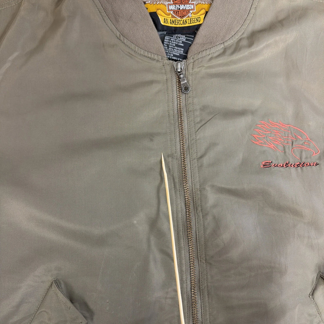 Harley Davidson Motorcycles Engine Bomber Jacket Size 2XL Embroidered