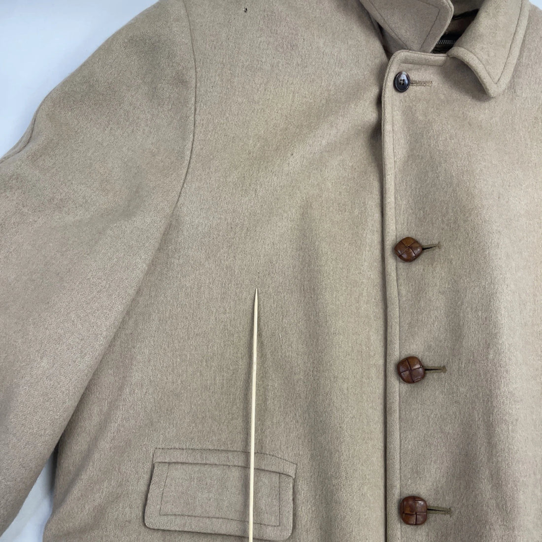 Vintage Wool Coat Jacket Size XL Brown