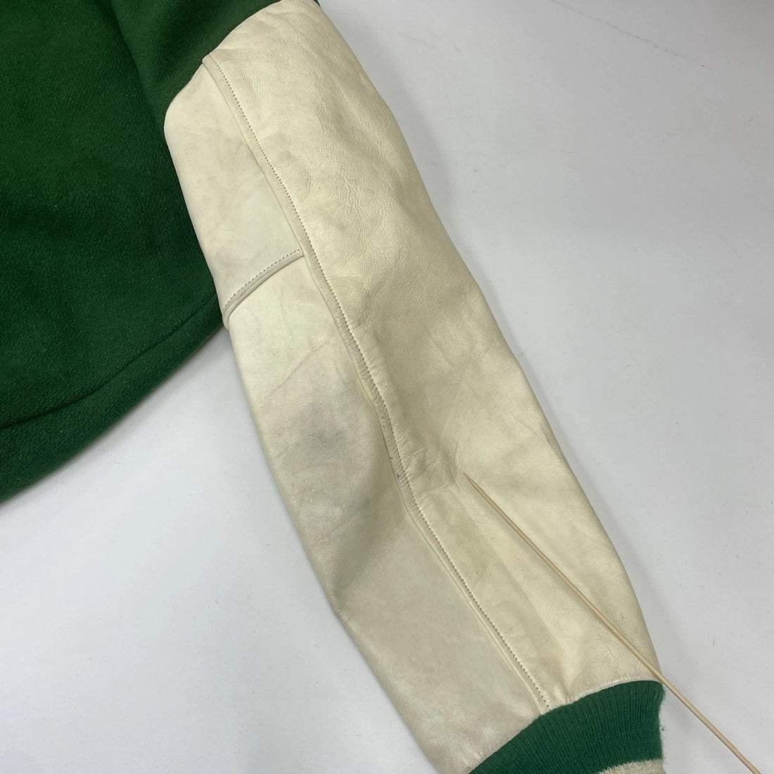 Vintage Wool Letterman Varsity Jacket Size Medium Green 1987 80s