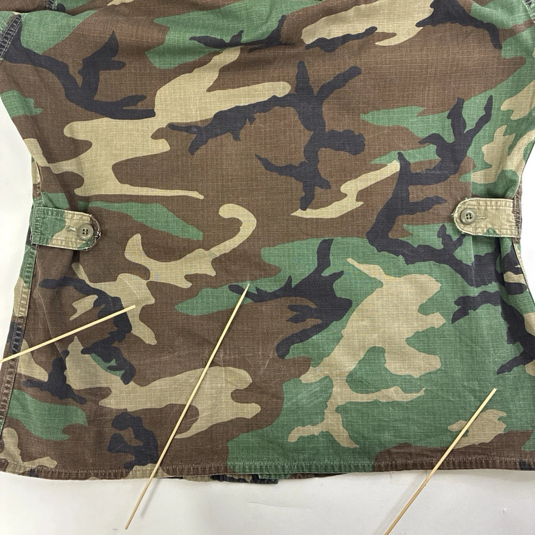 Vintage U.S. Army Hot Weather Woodland Camo Combat Jacket Size Large Long