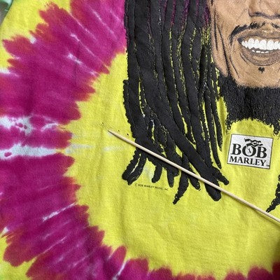 Vintage Bob Marley Tie Dye T-Shirt Size Large Reggae 90s
