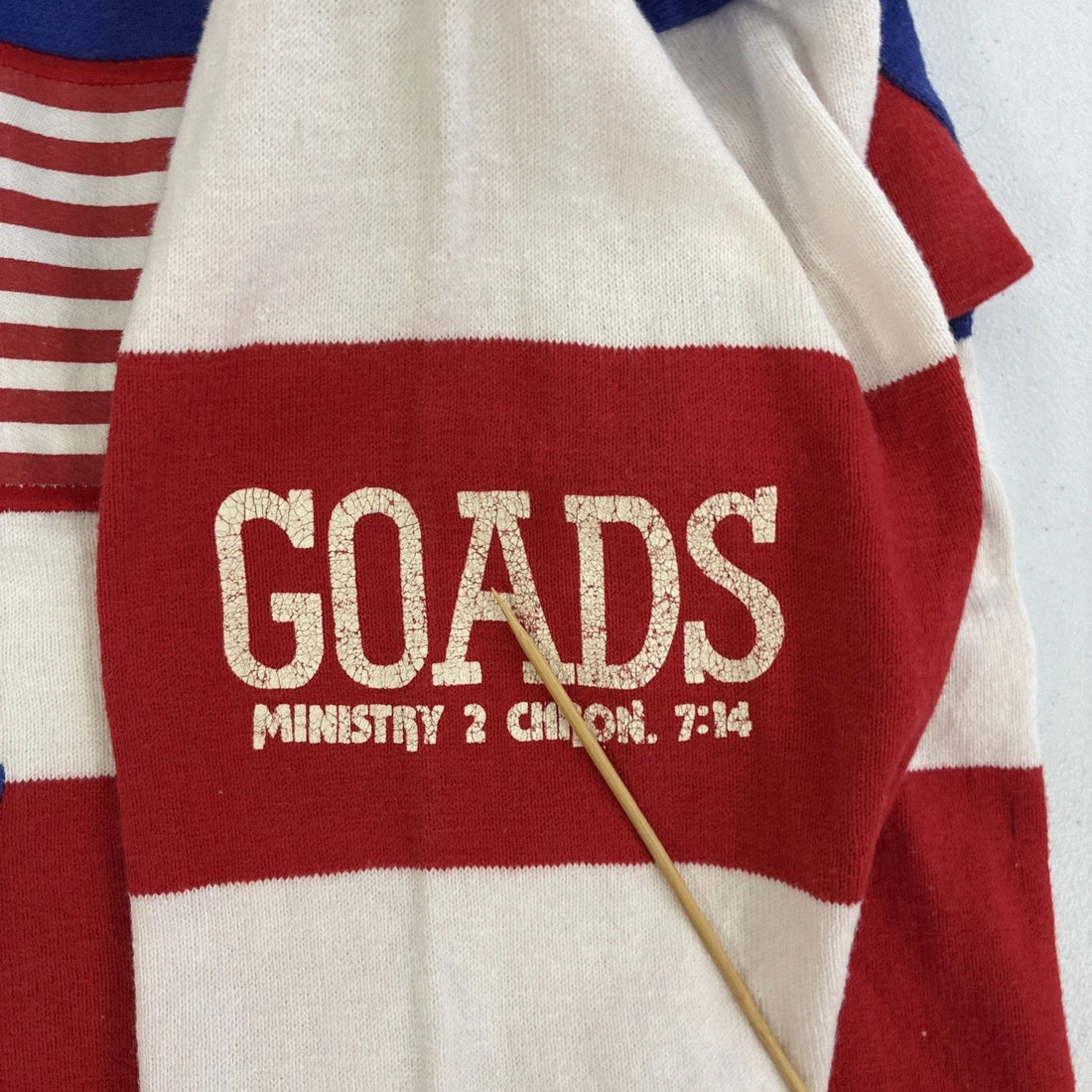 Vintage Dehen America USA Flag Rugby Shirt Size Medium