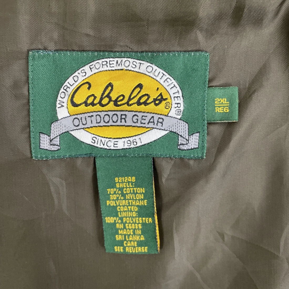 Vintage Cabela's Bomber Jacket Size 2XL