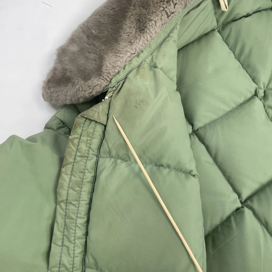 Vintage Comfy Seattle Quilted Parka Coat Jacket XL Green Goose Down Insulated