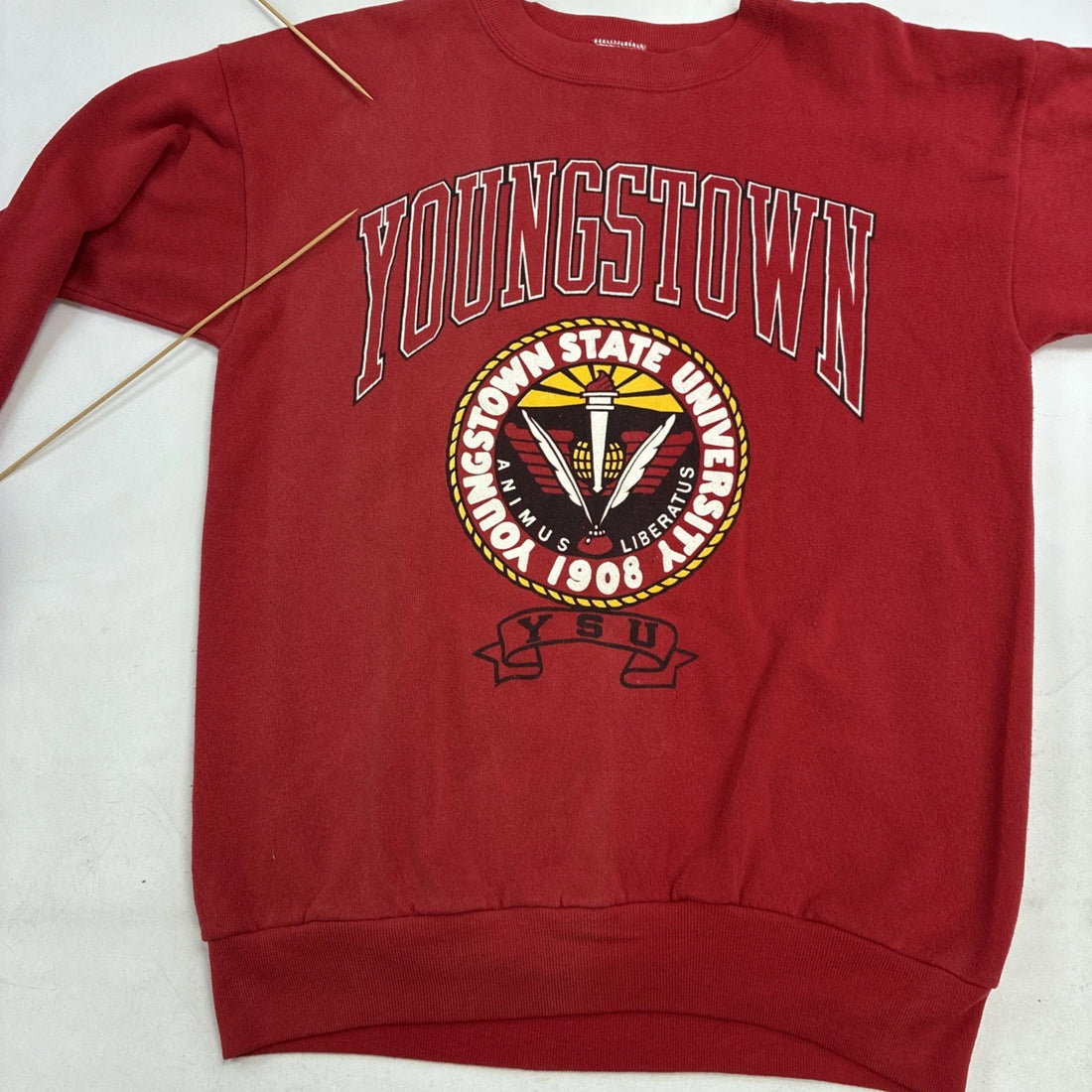 Vintage Youngstown State University Crest Crewneck Sweatshirt Size Large