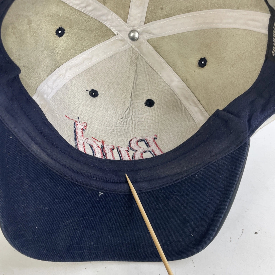 Vintage Budweiser Bud Beer Leather Hat Cap OSFA