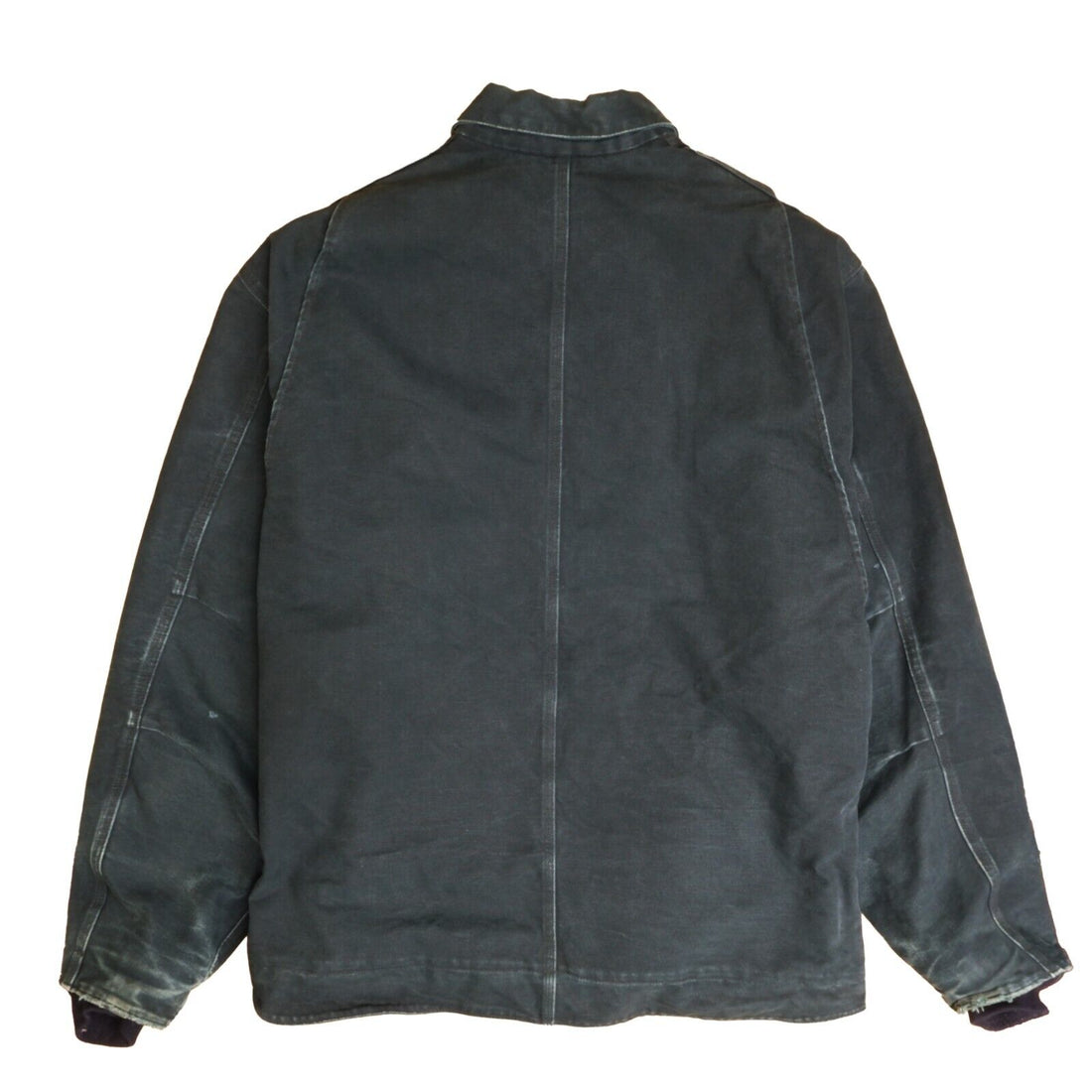 Vintage Carhartt Canvas Work Jacket Size 2XL Black Sherpa Lined