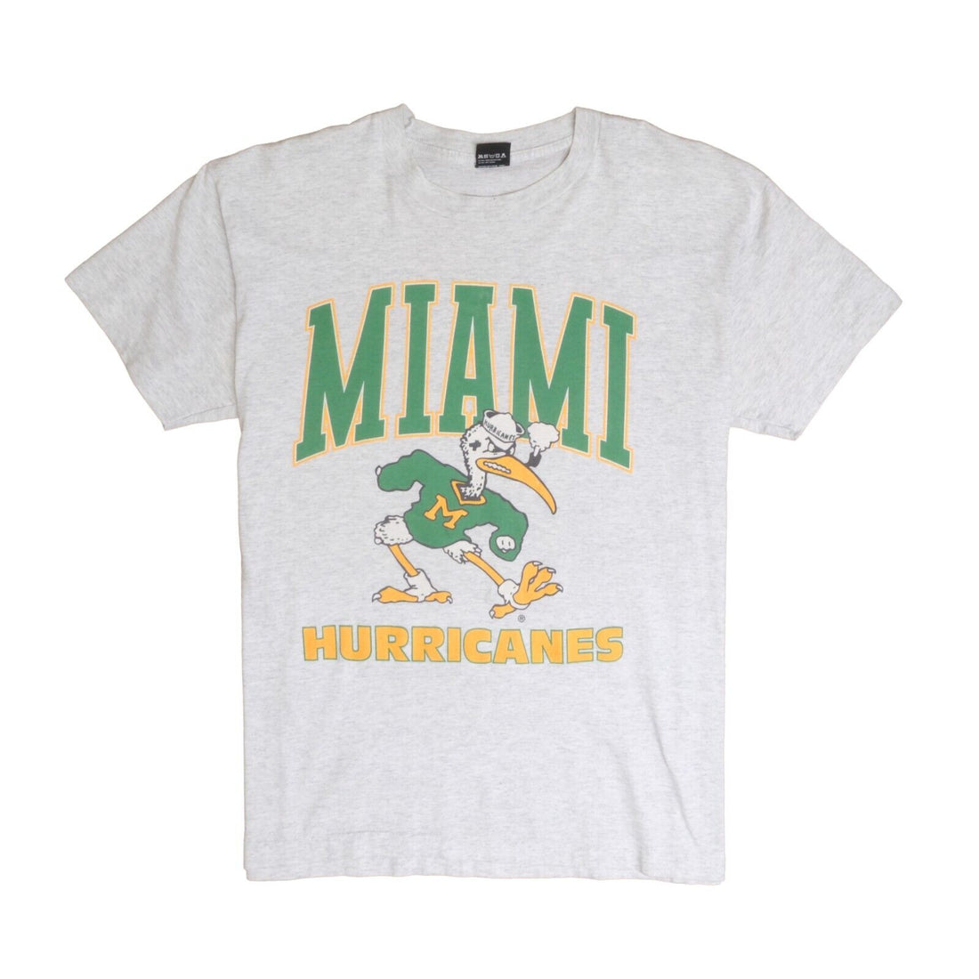 Vintage Miami Hurricanes T-Shirt Size XL Gray 90s NCAA