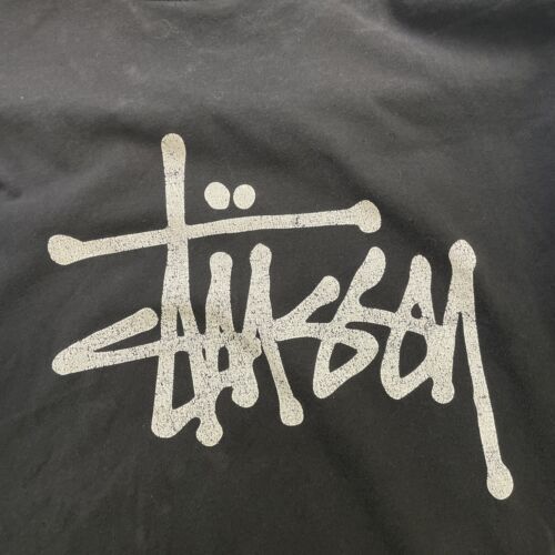 Stussy Logo T-Shirt Size Large Black