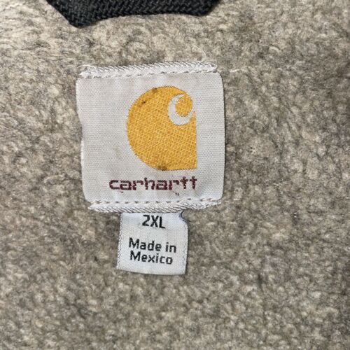 Carhartt Canvas Ridge Work Jacket Size 2XL Sherpa Lined