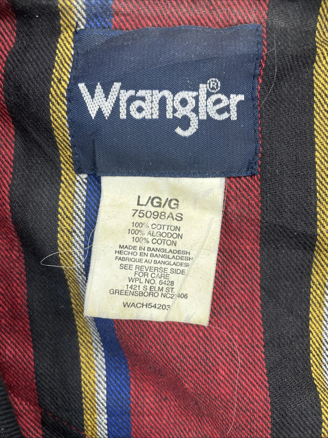 Vintage Wrangler Western Pearl Snap Shirt Size Large