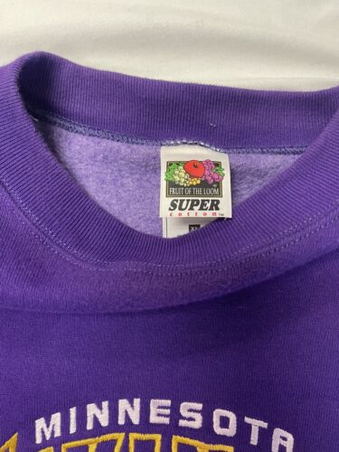 Vintage 90s Minnesota Vikings Crewneck Sweatshirt Embroidery