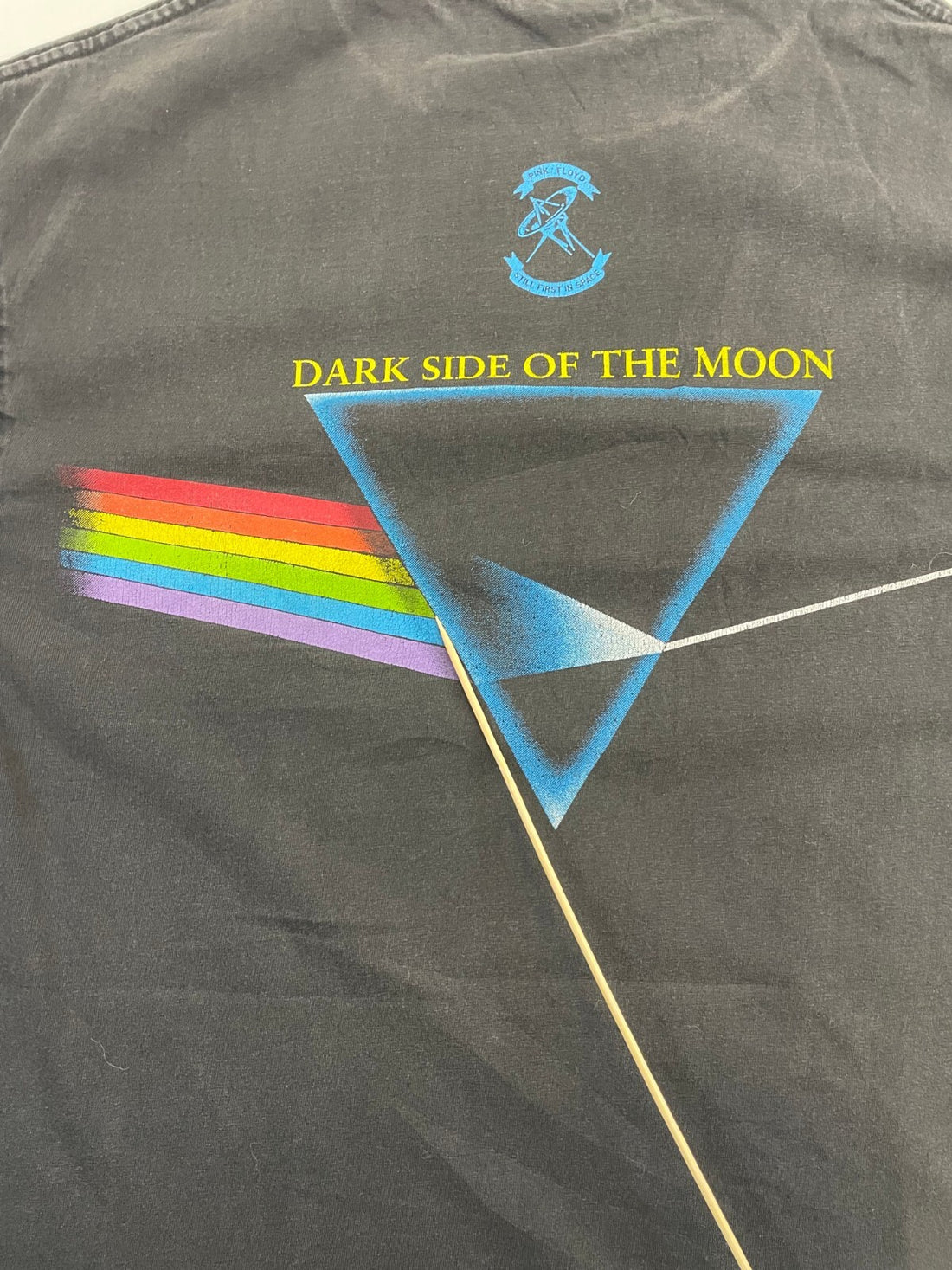 Vintage Pink Floyd Dark Side Of The Moon T-Shirt Size Large Music Band Tee 2001