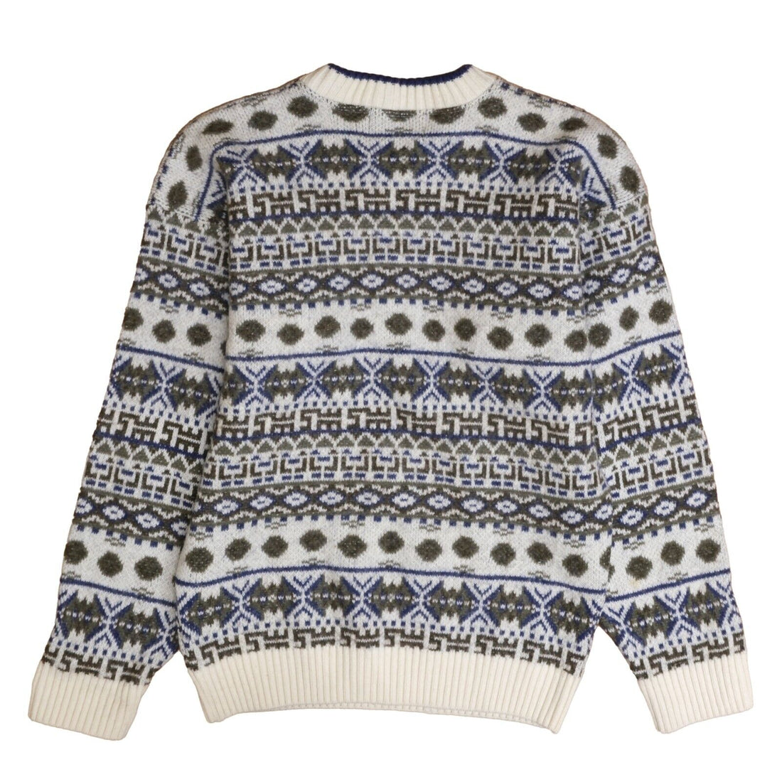 Vintage Tundra Wool Knit Crewneck Sweater Size Small Pullover Fair Isle