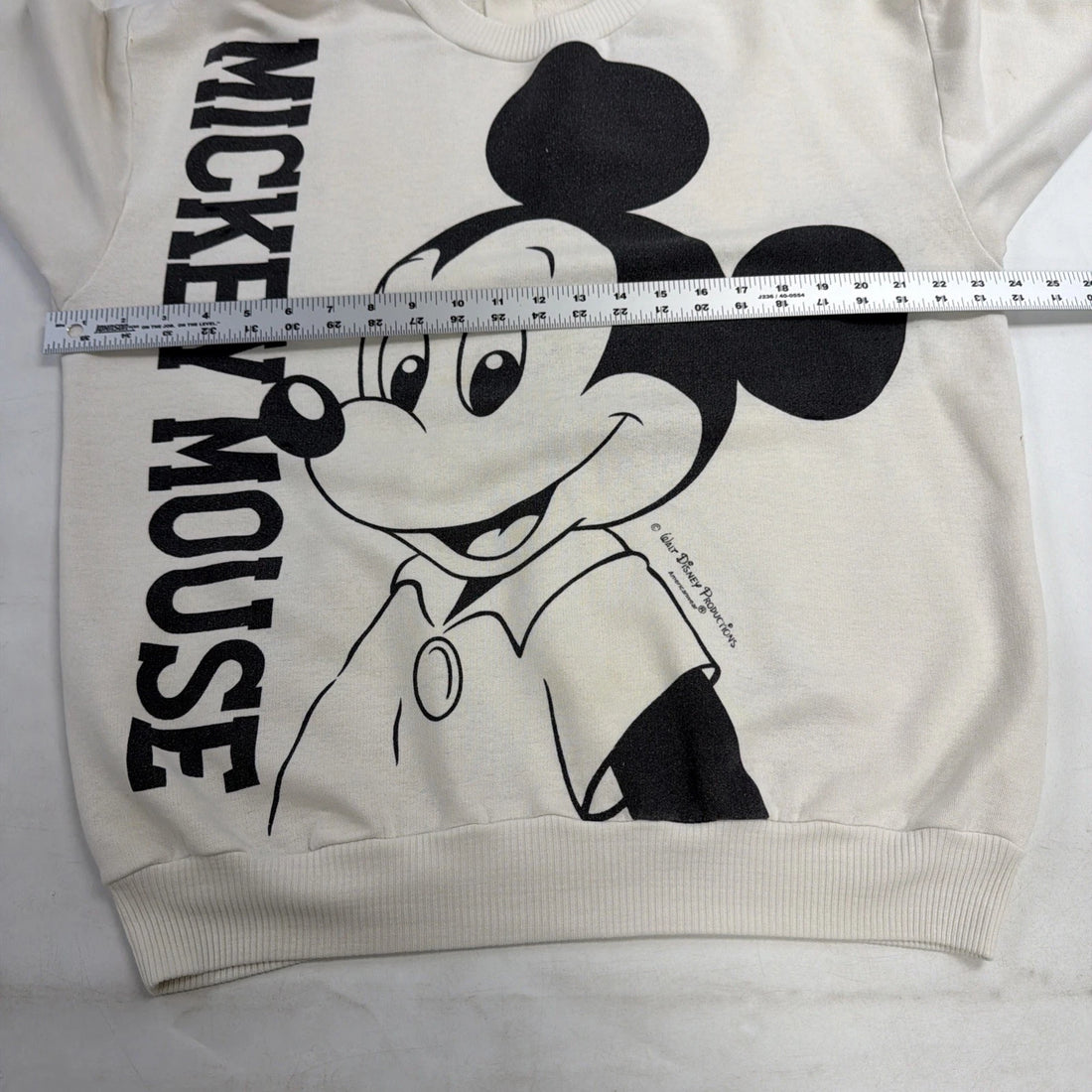Vintage Mickey Mouse Disney Sweatshirt Size Large Double Sided 90s
