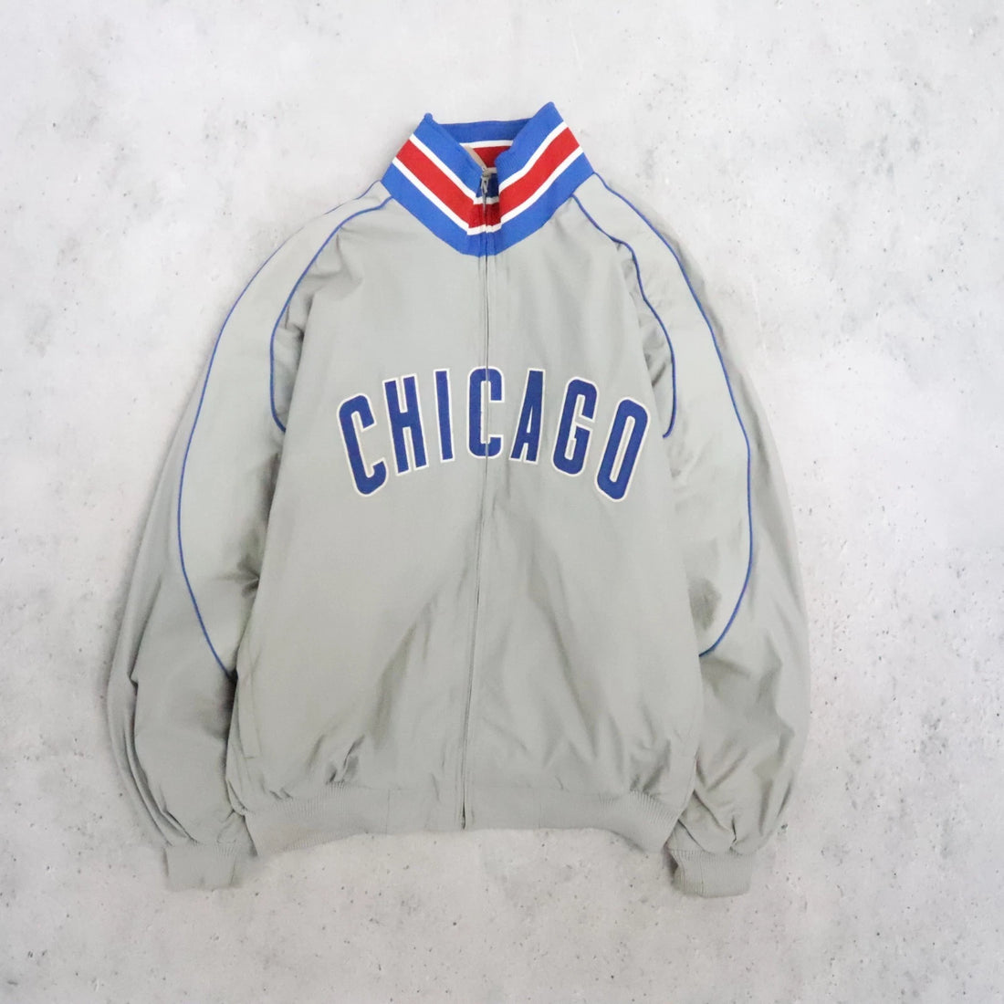 Chicago Cubs Majestic Dugout Bomber Jacket Size 2XL MLB