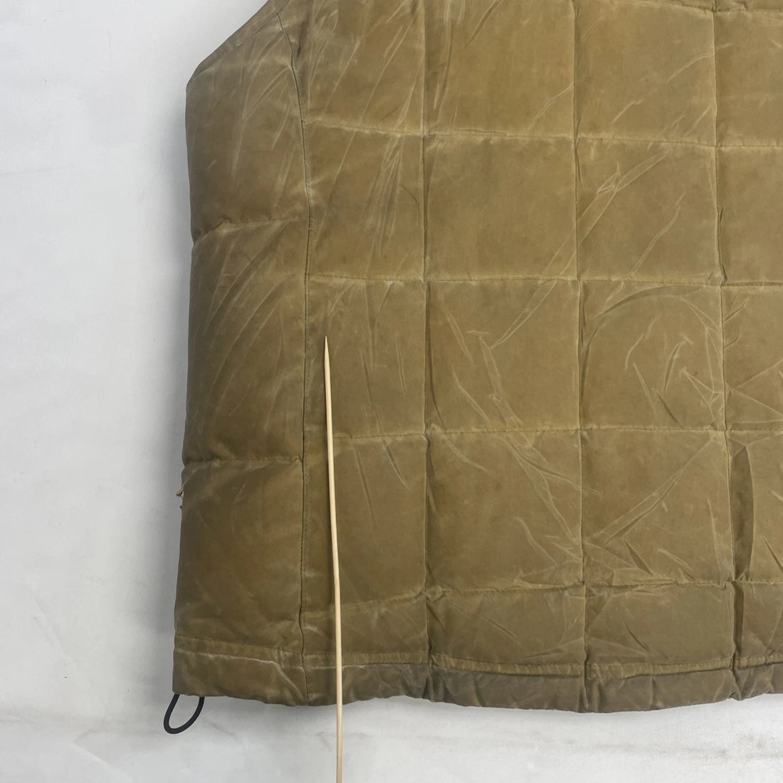 L.L. Bean Waxed Quilted Puffer Vest Jacket Size Large Brown Insulated