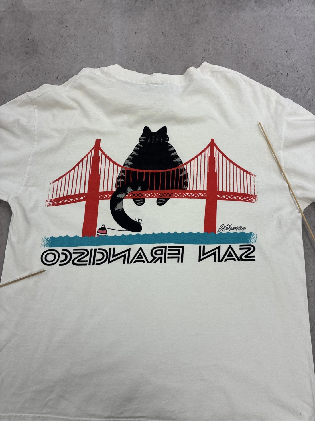 San Francisco Cat B Kliban Crazy T-Shirt Size Large