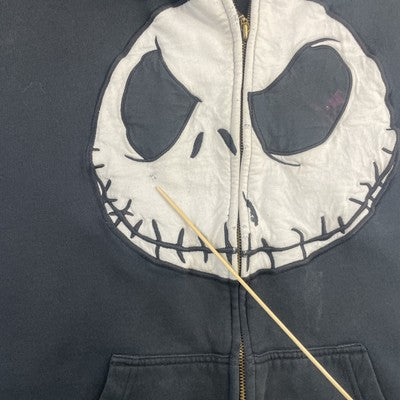 Tim Burton's Nightmare Before Christmas Disney Full Zip Sweatshirt Hoodie Large