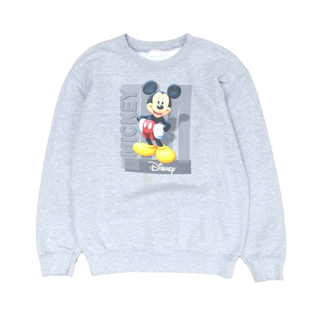 Vintage Mickey Mouse Disney Sweatshirt Crewneck Size Medium Gray