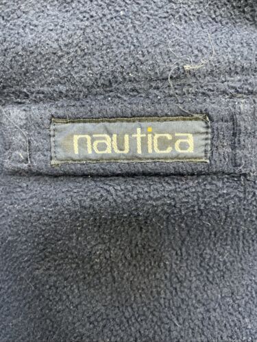 Vintage Nautica Bomber Jacket Size XL Red Fleece Reversible