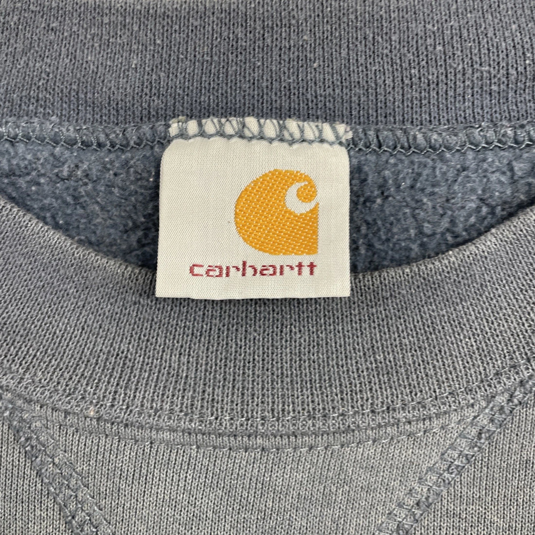 Vintage Carhartt Crewneck Sweatshirt Size XL Blue Embroidered Spell Out