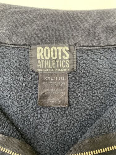 Vintage Roots Athletics 1/4 Zip Pullover Sweatshirt Size 2XL Blue