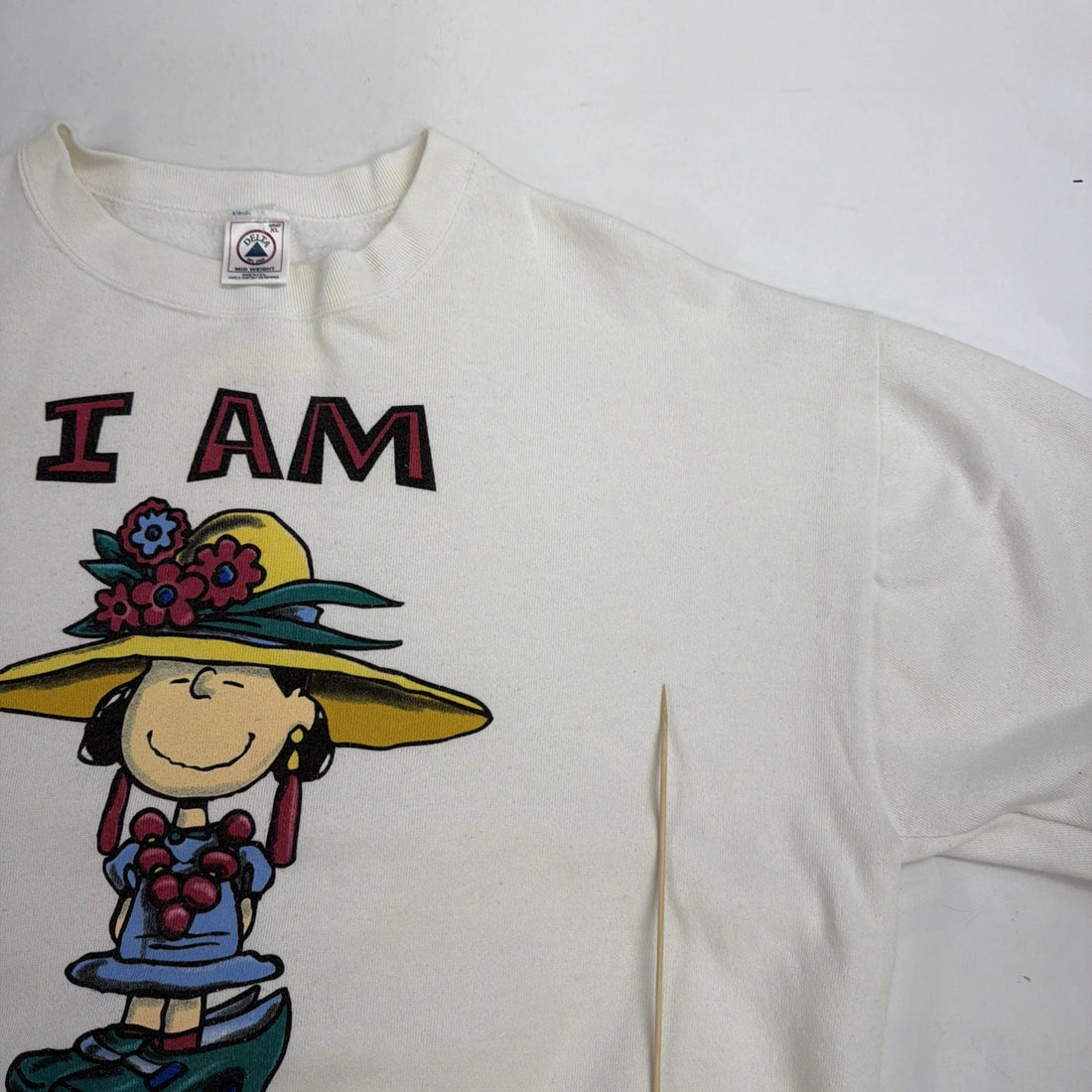 Vintage Lucy I Am Woman Peanuts Crewneck Sweatshirt Size XL