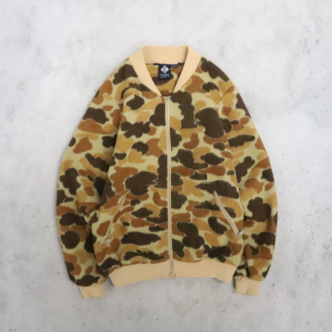 Vintage Columbia Duck Camo Fleece Jacket Size Large