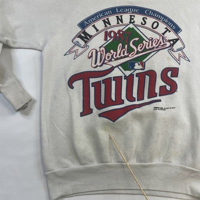 Vintage Minnesota Twins World Series Crewneck Sweatshirt Medium 1987 80s MLB