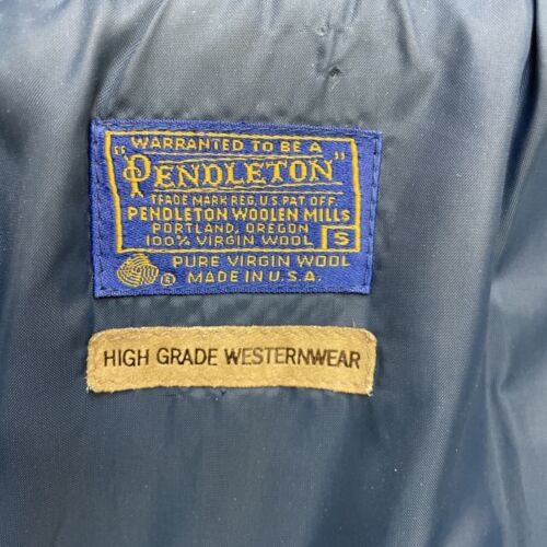 Vintage Pendleton High Grade Westernwear Wool Bomber Jacket Size Small