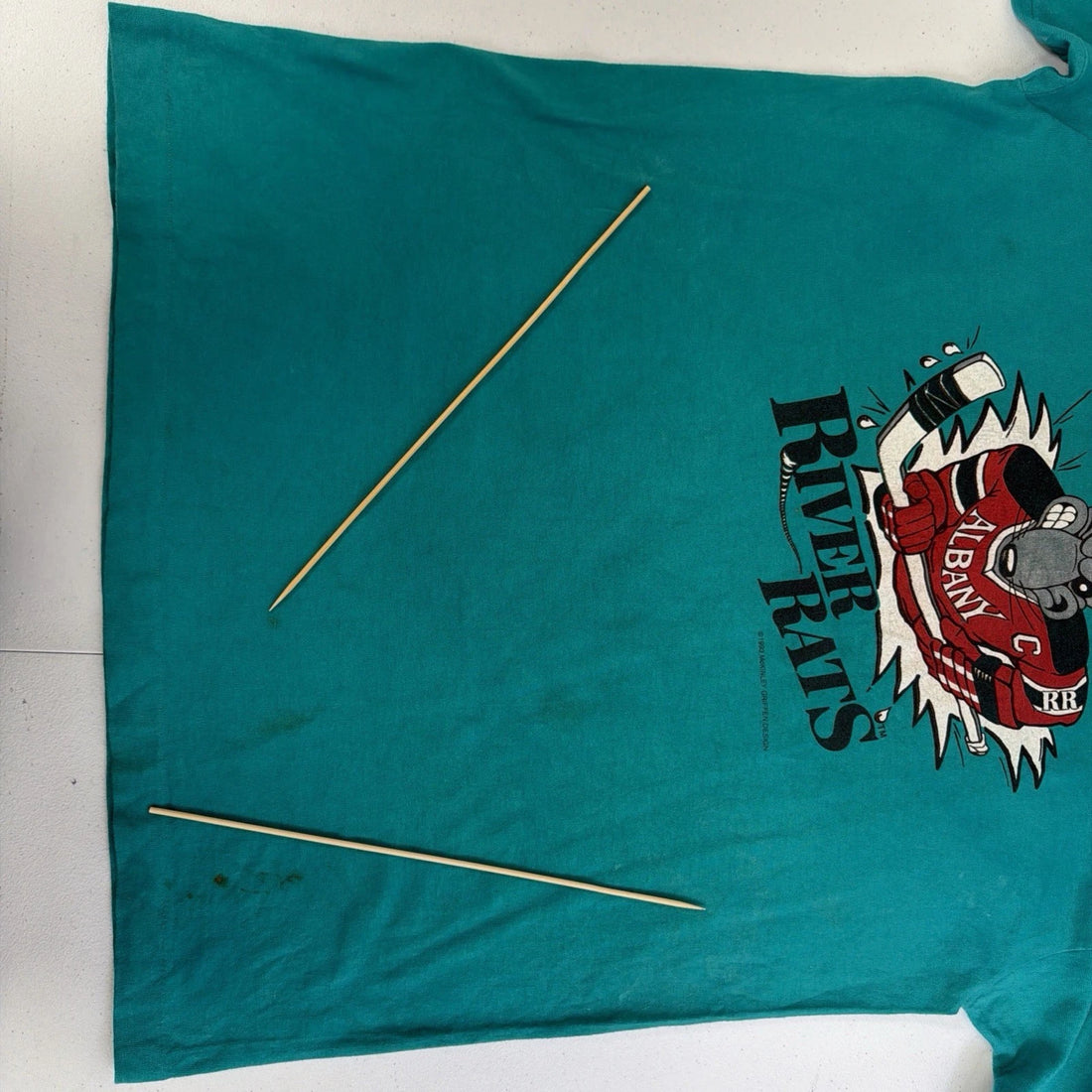 Vintage Albany River Rats Breakthrough T-Shirt Size Large 90s AHL