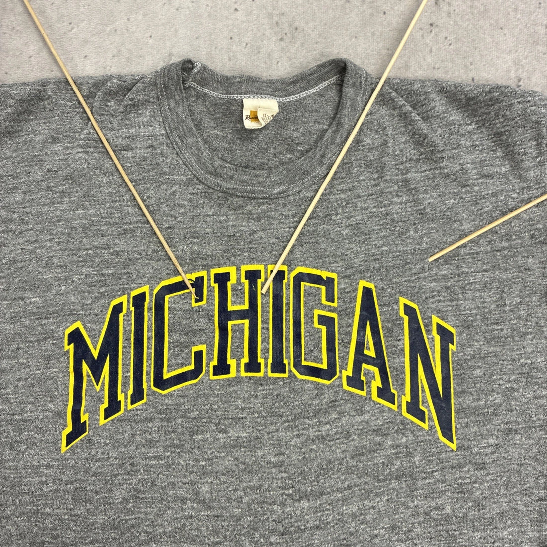 Vintage Michigan Wolverines Russell Athletic T-Shirt Size Large 70s NCAA