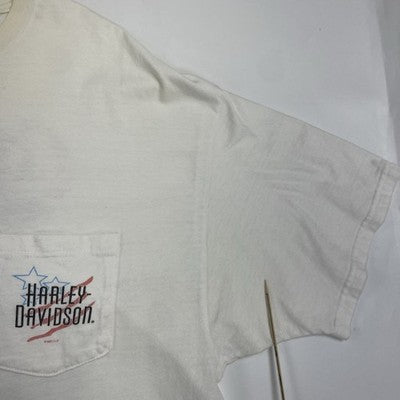 Vintage Harley Davidson Motorcycles Louisville Pocket T-Shirt Size XL White