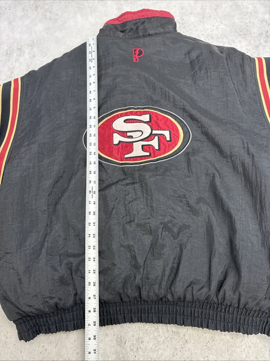 Vintage San Francisco 49ers Pro Player Puffer Jacket Size 2XL Reversible NFL